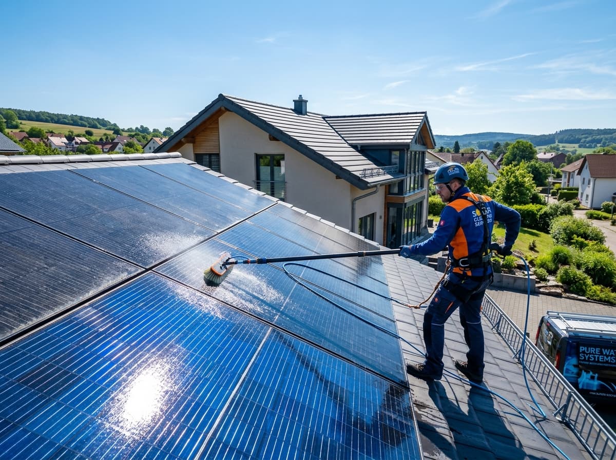 Illustratie van de dienst Zonnepanelen Schoonmaken